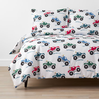 Company Kids™ Monster Trucks Organic Cotton Percale Duvet Cover Set