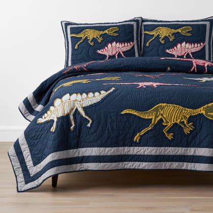 Company Kids™ Skeleton Dino Handcrafted Cotton Quilt