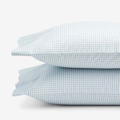 Company Kids™ Ditsy Gingham Organic Cotton Percale Pillowcases - Blue