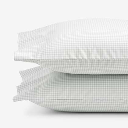 Company Kids™ Ditsy Gingham Organic Cotton Percale Pillowcases - Gray