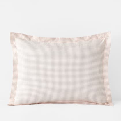 Company Kids™ Ditsy Gingham Organic Cotton Percale Sham - Pink