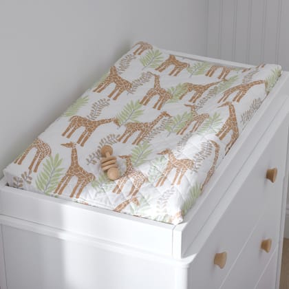 Company Kids™ Giraffe Play Organic Cotton Percale Quilted Changing Pad Cover