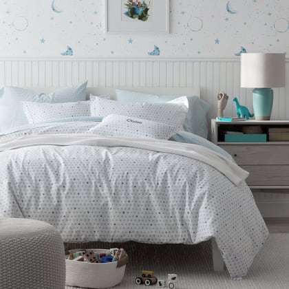 Company Kids™ Ditsy Star Organic Cotton Percale Pillowcases - Blue