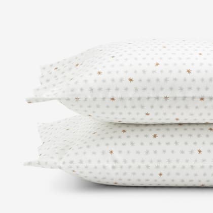 Company Kids™ Ditsy Star Organic Cotton Percale Pillowcases - Gray