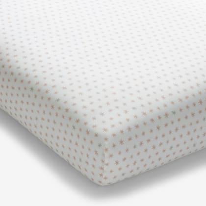 Company Kids™ Ditsy Star Organic Cotton Percale Fitted Crib Sheet - Pink