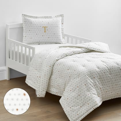 Company Kids™ Ditsy Star Organic Cotton Percale Comforter Set - Gray