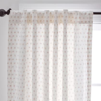 Company Kids™ Ditsy Star Organic Cotton Percale Window Curtain - Pink