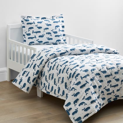 Company Kids™ Whale School Organic Cotton Percale Toddler Comforter Set