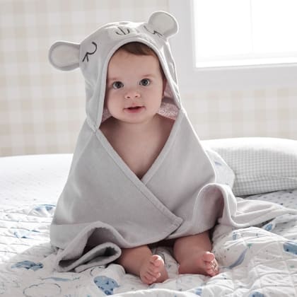 Baby Character Hooded Towel - Bear