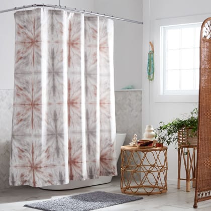 Cstudio Home Tie-Dye Organic Cotton Percale Shower Curtain - Multi