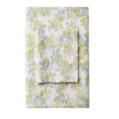 Whispering Leaves Cotton Sateen Fitted Sheet