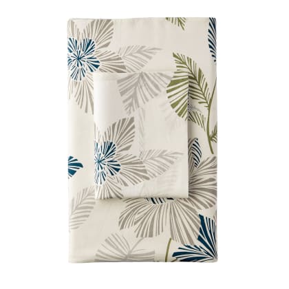 Grady Floral Linen Flat Sheet