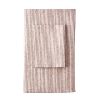 Larkin Stripe Company Cotton® Organic Percale Fitted Sheet
