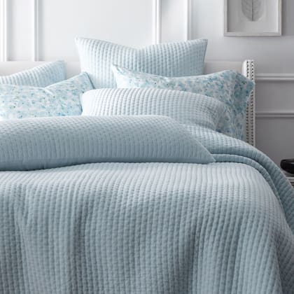 Legends Luxury™ Paloma Cotton Velvet Decorative Pillow Cover - Sky Blue