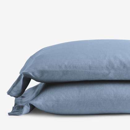 Legends Hotel™ Relaxed Linen Pillowcases - Denim Blue