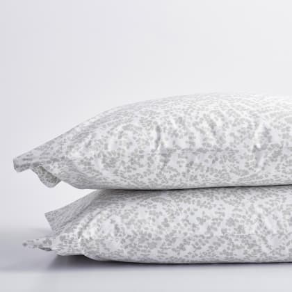 Company Cotton™ Baby’s Breath Organic Percale Pillowcases - Pearl Gray