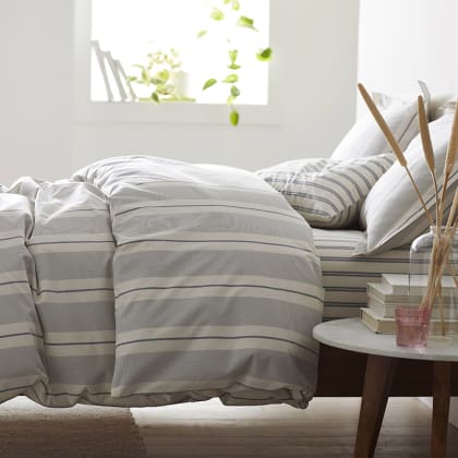 Company Cotton™ Wide Stripe Yarn-Dyed Percale Duvet Cover