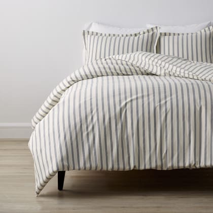 Company Cotton™ Narrow Stripe Yarn-Dyed Percale Sham - Navy