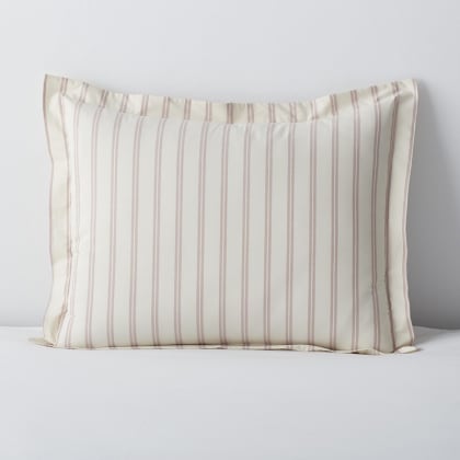 Company Cotton™ Narrow Stripe Yarn-Dyed Percale Sham - Rose