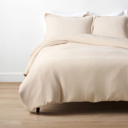 Weaver Yarn-Dyed Organic Cotton Duvet Cover - Natural