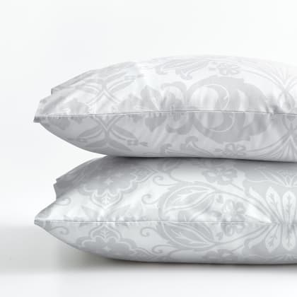 Legends Hotel™ Silver Damask Egyptian Cotton Pillowcases - Multi