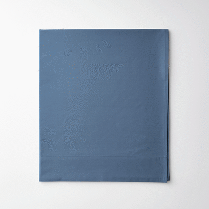 Company Cotton™ Percale Deep Pocket Flat Sheet - Slate Blue