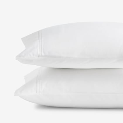 Legends Hotel™ Dorset Stripe Egyptian Cotton Sateen Pillowcases - White