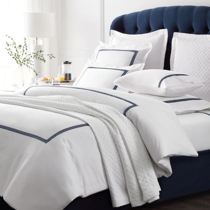 Legends Hotel™ Hewett Egyptian Cotton Sateen Pillowcases - Blue
