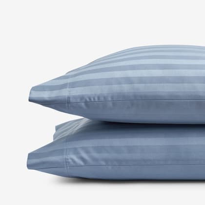 Company Cotton™ Dobby Stripe Wrinkle-Free Sateen Pillowcases - Infinity Blue