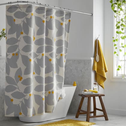 Legends Hotel™ Floral Relaxed Linen Shower Curtain