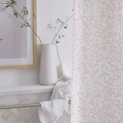 Legends Hotel™ Stencil Leaf Cotton Sateen Shower Curtain - Pink Sand