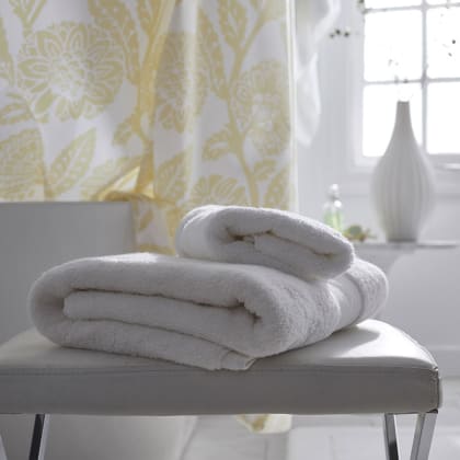 Legends Hotel™ Stencil Damask Cotton Sateen Shower Curtain - Pale Yellow