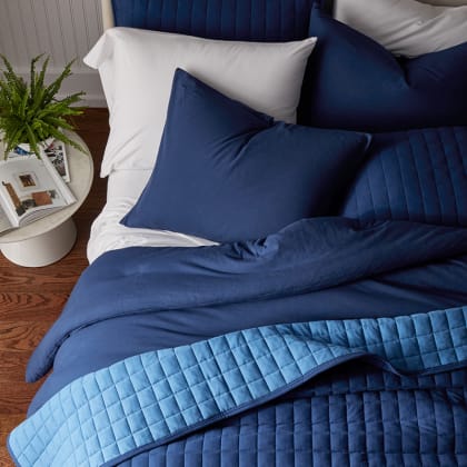 Company Cotton™ Jersey Knit Comforter Set - Navy