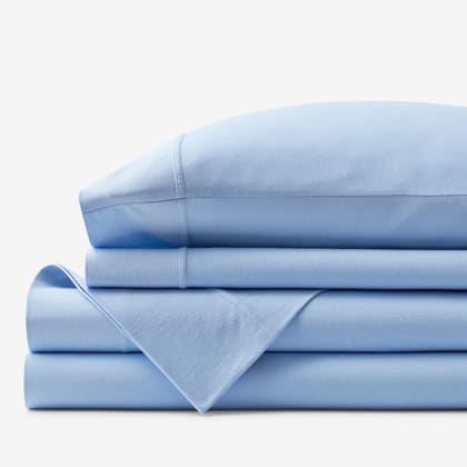 Company Cotton™ Jersey Knit Sheet Set - Cloud Blue