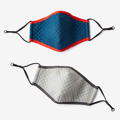Quilted Unisex Face Mask, Set of Two - Multi