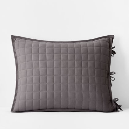 Company Cotton™ Reversible Jersey Knit Sham - Light Gray/Dark Gray