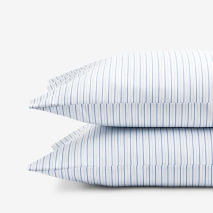 Company Cotton™ Ella Duo Stripe Percale Pillowcases - Blue
