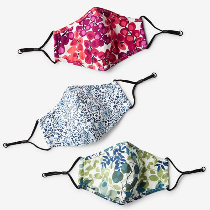Company Cotton™ Unisex Face Mask, Set of Three - Floral