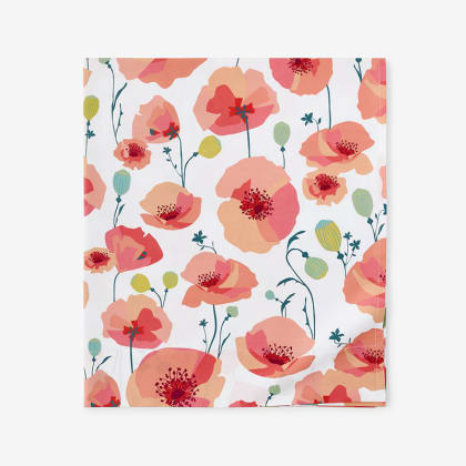 Company Cotton™ Poppy Floral Percale Flat Sheet
