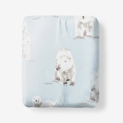 Legends Luxury™ Polar Bears Velvet Cotton Flannel Fitted Sheet
