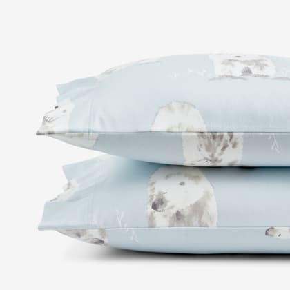 Legends Luxury™ Polar Bears Velvet Cotton Flannel Pillowcases