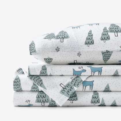 Legends Hotel™ Winter Woods Velvet Cotton Flannel Sheet Set