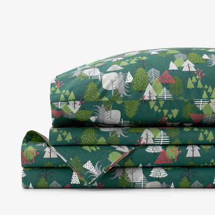 Company Cotton™ Evergreen Forest Percale Sheet Set
