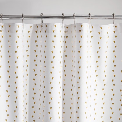 Company Organic Cotton™ Mini Prints Percale Shower Curtain - Hearts