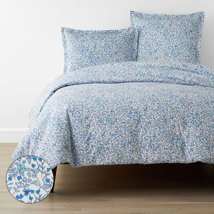 Company Organic Cotton™ Claire Percale Duvet Cover - Blue Multi