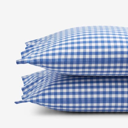 Company Organic Cotton™ Gingham Percale Pillowcases - Blue
