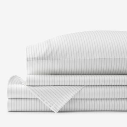 Legends Hotel™ Lila Stripe Wrinkle-Free Sateen Sheet Set - Gray