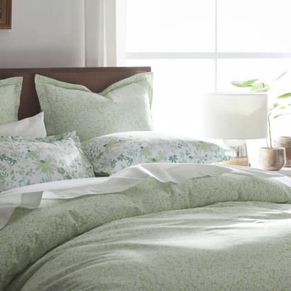 Company Cotton™ Naomi Leaf Percale Comforter - Green