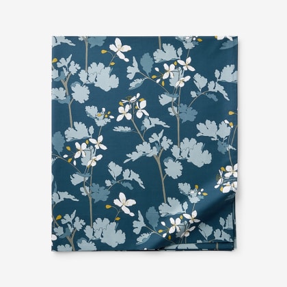 Company Cotton™ Brooke Floral Percale Flat Sheet - Blue Multi