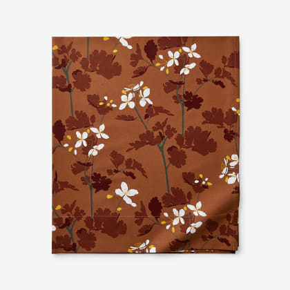 Company Cotton™ Brooke Floral Percale Flat Sheet - Rust Multi